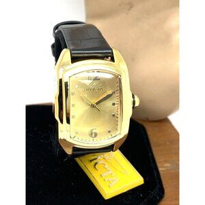 Invicta Women's Watch 35349 Lupah Quartz Special Edition Gold Black Leather Band